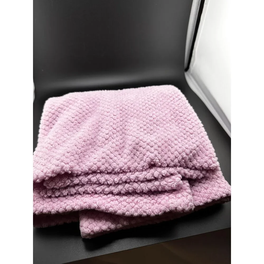 Zak & Zoey Waffle Weave Purple Pink Mommy Loves‎ Me Deer Baby Security Blanke